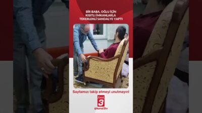Bir baba, oğlu için kısıtlı imkanlarla tekerlekli sandalye yaptı… 📶https://kanal3.com.tr/