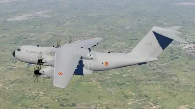 Belçika’ya ait ‘A400M’ tipi askeri nakliye uçağına, Haiti’de Birleşmiş Milletler