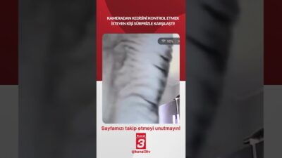 Kameradan kedisini kontrol etmek isteyen kişi sürprizle karşılaştı! 📶https://kanal3.com.tr/ Sosyal
