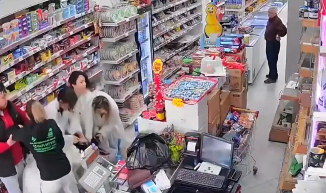 Afyonkarahisar’da bir markette meydana gelen ve kan donduran şiddet olayının