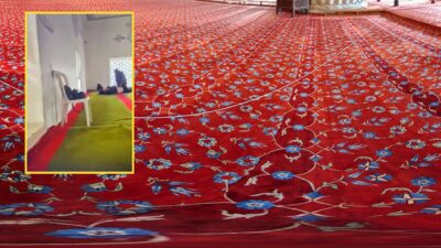 Hatay’ın İskenderun ilçesinde bir camide kaydedilen ve sosyal medyada hızla