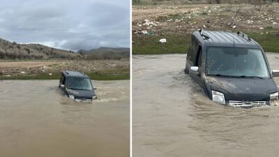 Afyonkarahisar’ın Şuhut ilçesine bağlı Karahallı köyünde, yolunu kaybeden bir sürücü