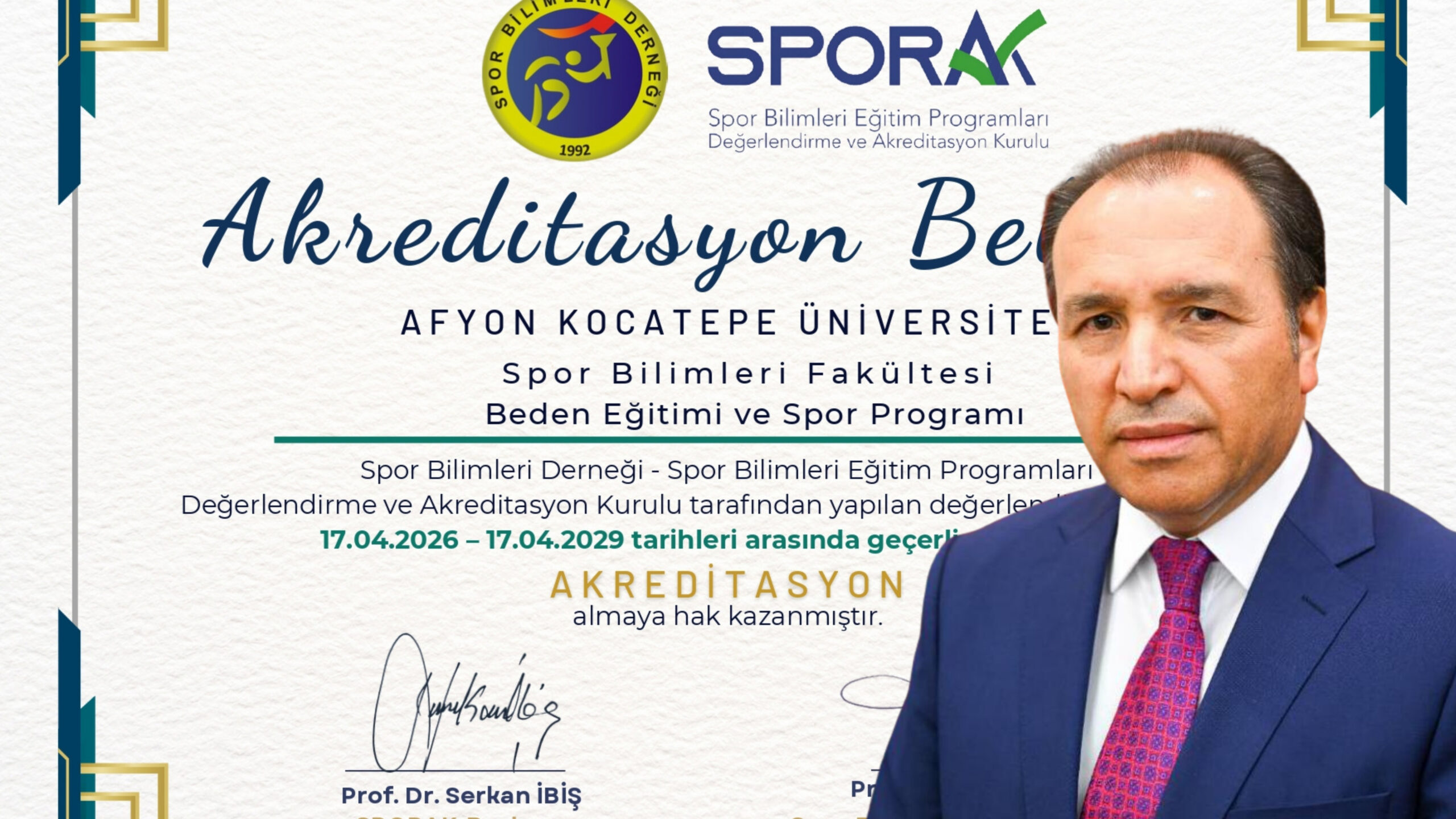 Afyon Kocatepe Üniversitesi (AKÜ) Spor Bilimleri Fakültesi, eğitim kalitesini ulusal