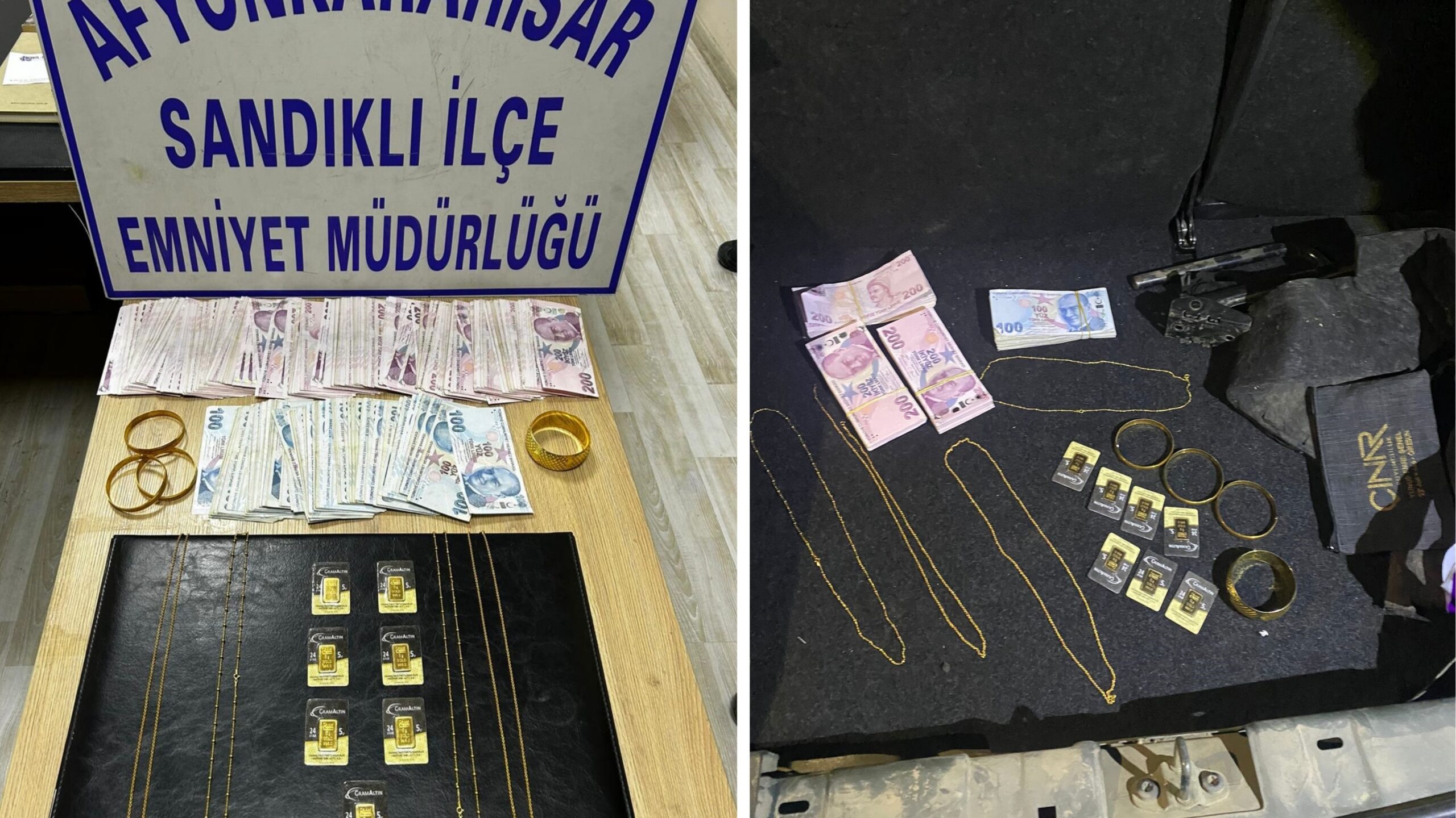 Kütahya’da kuyumculara sahte altın satarak haksız kazanç sağlayan iki dolandırıcı,