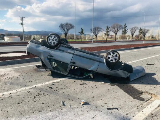 Afyonkarahisar'da meydana gelen ve güvenlik kameraları tarafından saniye saniye kaydedilen