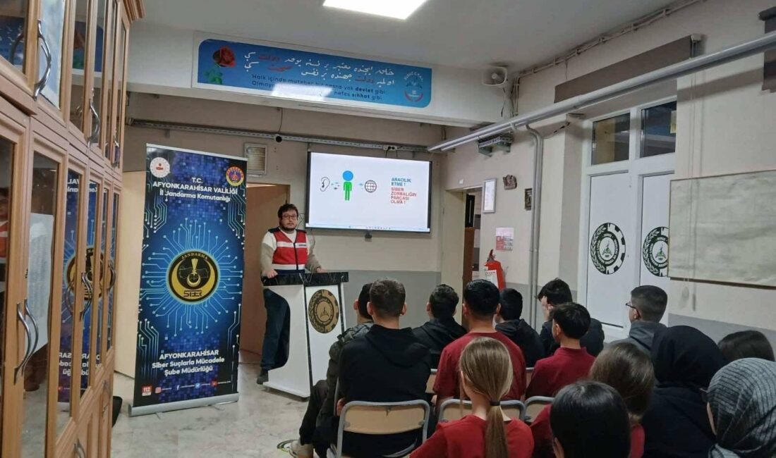 Afyonkarahisar İl Jandarma Komutanlığı, yılın ilk üç ayında yürüttüğü siber