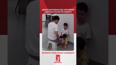 Abisini kurtarmak için gösterdiği çaba izleyenleri gülümsetti… 📶https://kanal3.com.tr/ Sosyal Medya