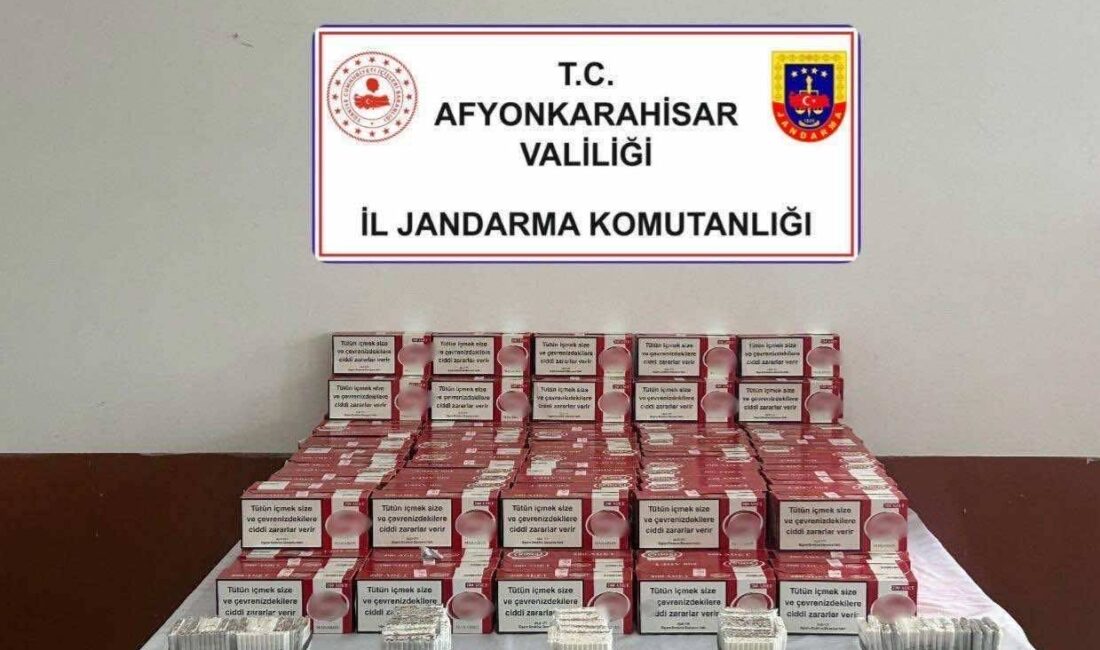 Afyonkarahisar İl Jandarma Komutanlığı ekipleri, Sandıklı ilçesinde gerçekleştirdikleri operasyonda yüklü