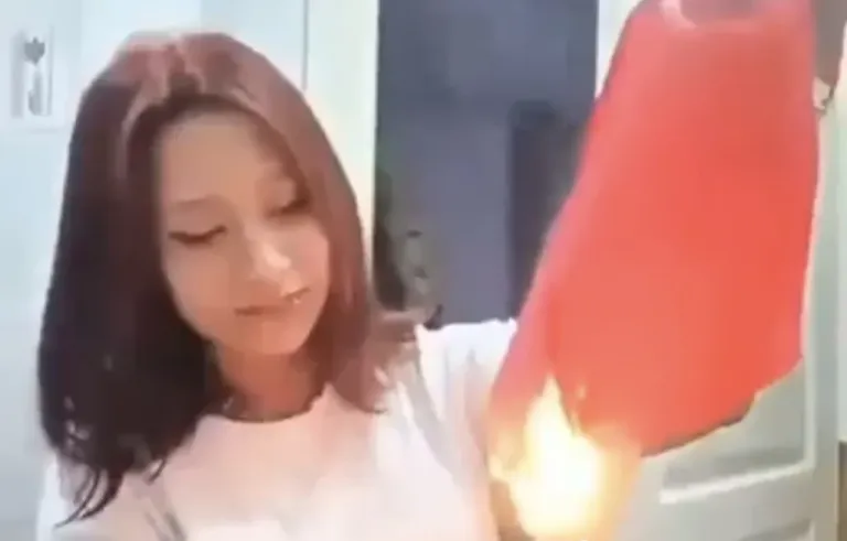 İstanbul’da Türk bayrağını yaktığı anları sosyal medyada paylaşarak büyük tepki