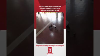 Engelli arkadaşını oyunun bir parçası yapan çocuk, sosyal medyada takdir