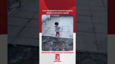 2 cm yükseklikten atlamayı başaran bebeğin gurur dolu anları.. 📶https://kanal3.com.tr/
