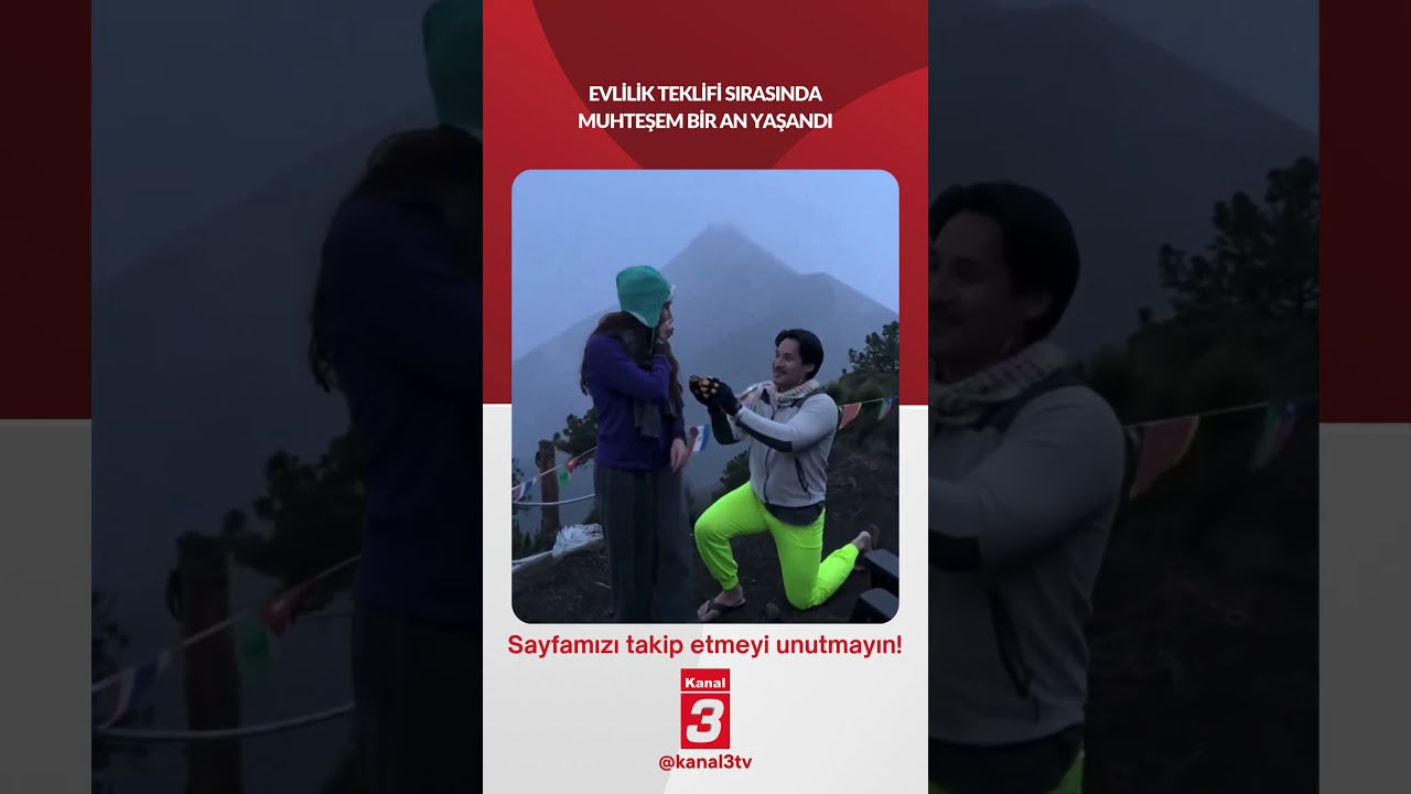Evlilik teklifi sırasında muhteşem bir an yaşandı… 📶https://kanal3.com.tr/ Sosyal Medya