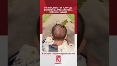 Bir baba, kızını her yürüyüşe çıkardığında saçlarını doğal çiçeklerle süslerdi…