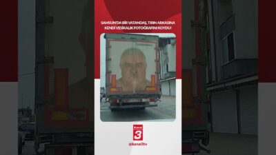 Samsun’da bir vatandaş, tırın arkasına kendi vesikalık fotoğrafını koydu! 📶https://kanal3.com.tr/