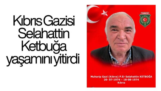 Afyonkarahisar’ın Sultandağı ilçesine bağlı Dereçine kasabası nüfusuna kayıtlı Kıbrıs Gazisi