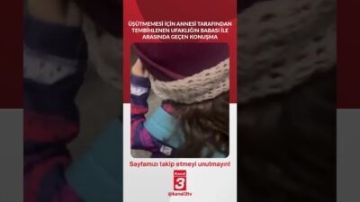 Üşütmemesi için annesi tarafından tembihlenen ufaklığın babası ile arasında geçen