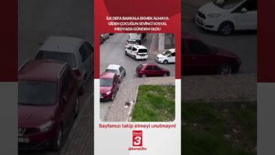 İlk defa bakkala ekmek almaya giden çocuğun sevinci sosyal medyada