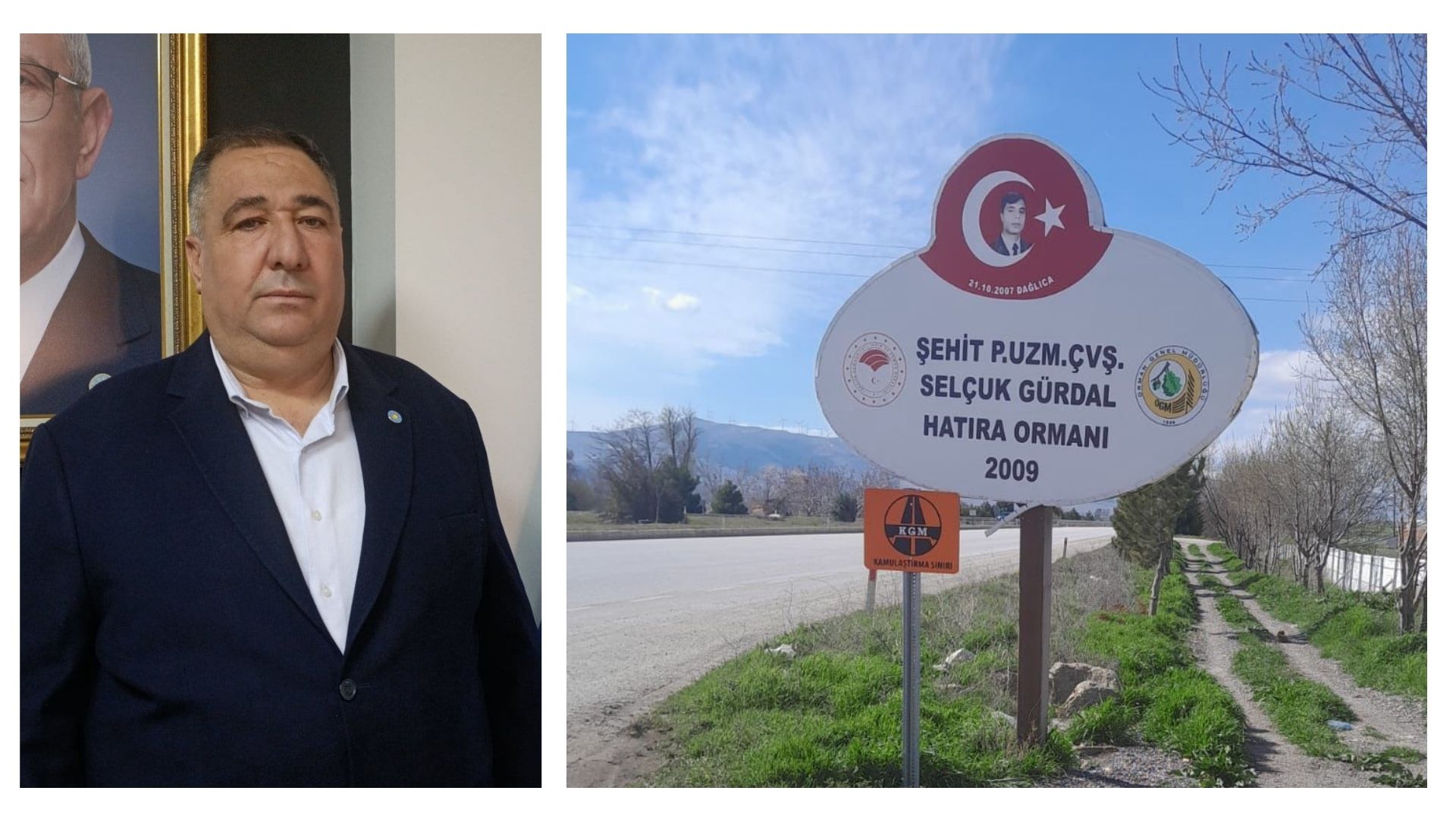 İYİ Parti Afyonkarahisar İl Başkanı Muhammet Mısırlıoğlu, Burunkaya Köyü yolunda