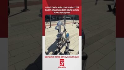 Sürücü bisikletini robota teslim etti, gerisini teknoloji halletti… 📶https://kanal3.com.tr/ Sosyal