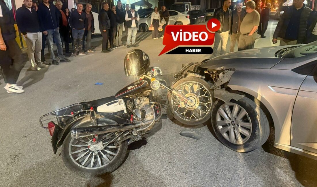 Afyonkarahisar’da otomobilin ile motosikletin çarpıştığı ve 1 kişinin yaralandığı trafik