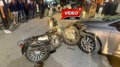 Afyonkarahisar’da otomobilin ile motosikletin çarpıştığı ve 1 kişinin yaralandığı trafik