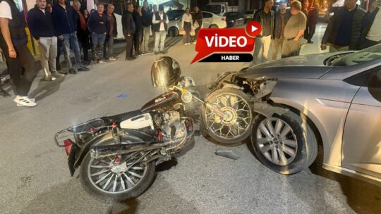 Afyonkarahisar’da otomobilin ile motosikletin çarpıştığı ve 1 kişinin yaralandığı trafik