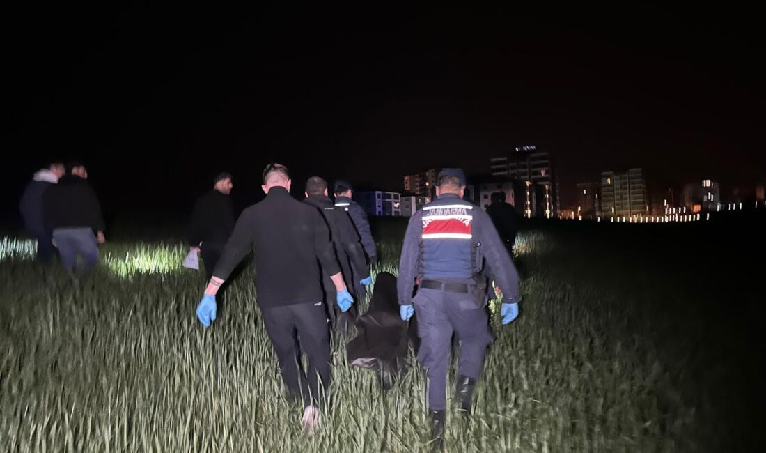 Uşak’ta sabah saatlerinde boş bir tarım arazisinde hareketsiz yatan bir