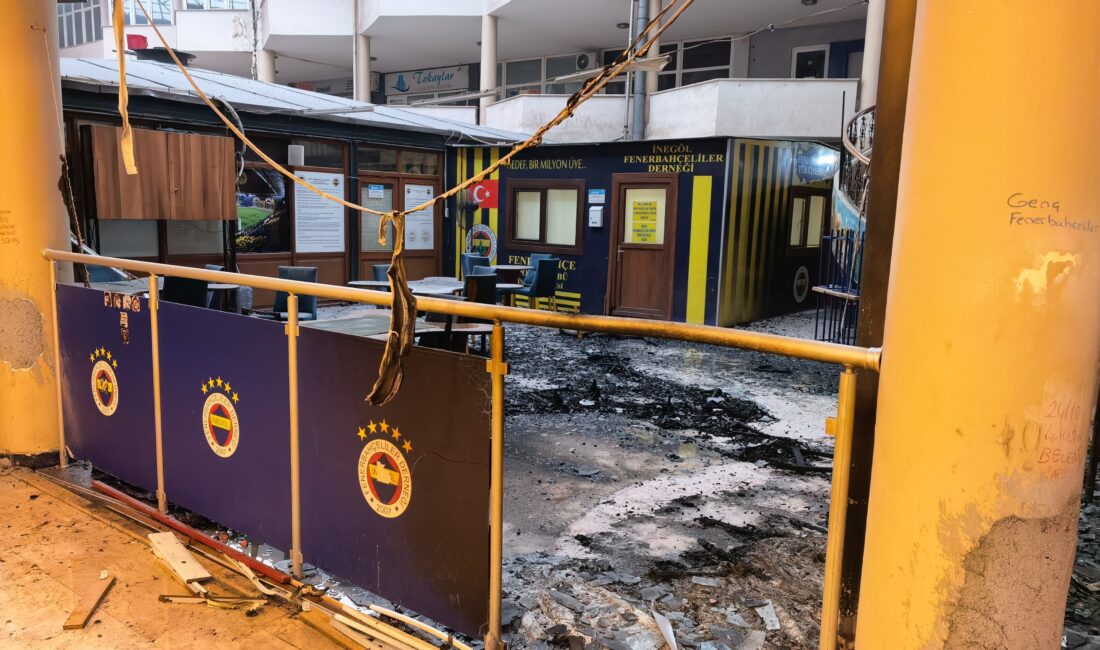 Bursa’nın İnegöl ilçesinde bir pasaj içinde faaliyet gösteren Fenerbahçeliler Derneği’nde