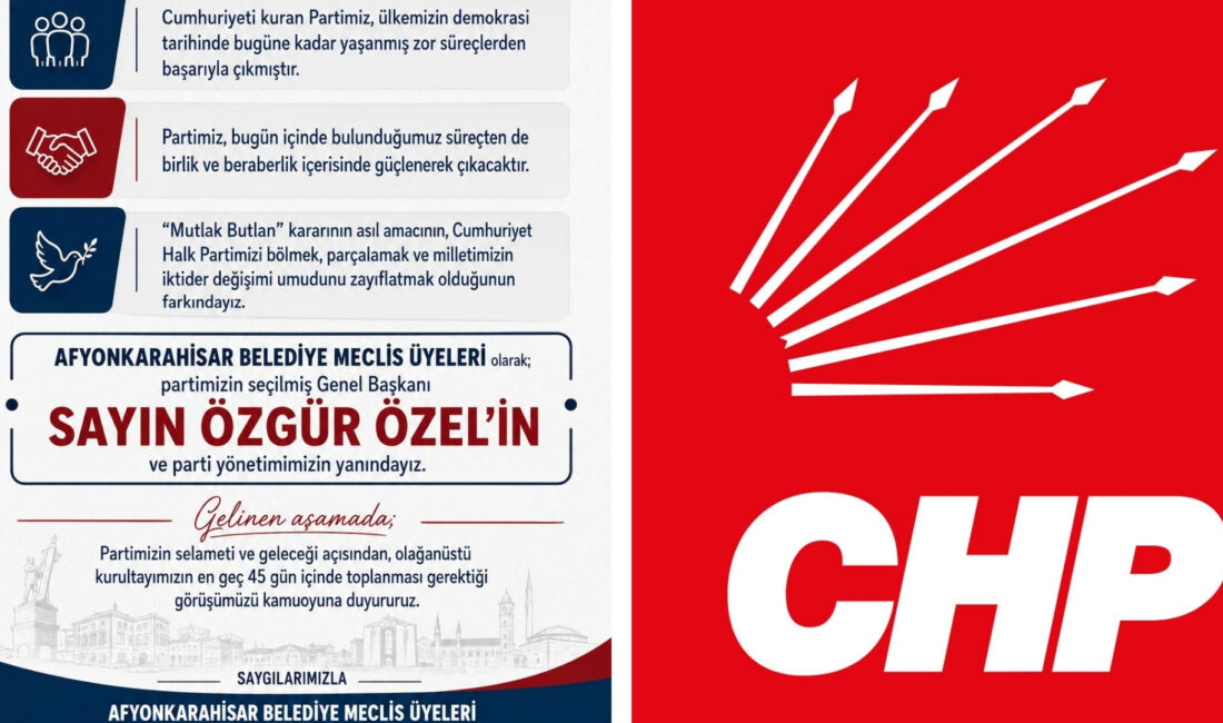 Afyonkarahisar Belediyesi’nin CHP’li Meclis Üyeleri, yaptıkları ortak açıklamada en geç