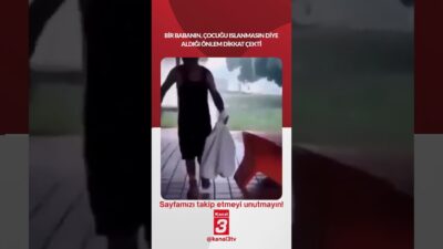 Bir babanın, çocuğu ıslanmasın diye aldığı önlem dikkat çekti! 📶https://kanal3.com.tr/