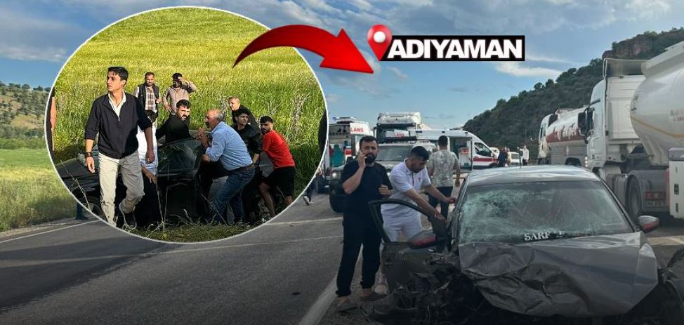Adıyaman’ın Gölbaşı ilçesinde iki otomobilin kafa kafaya çarpıştığı trafik kazasında