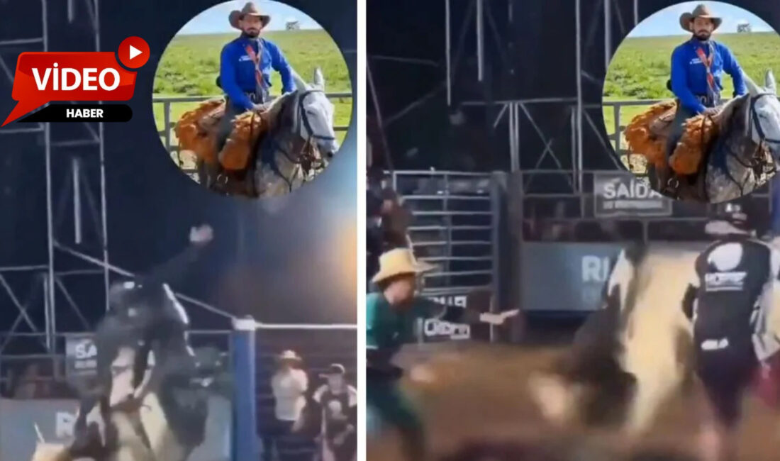 Brezilyalı ünlü kovboy Ranner Luan, katıldığı rodeo etkinliğinde seyircilerin gözü