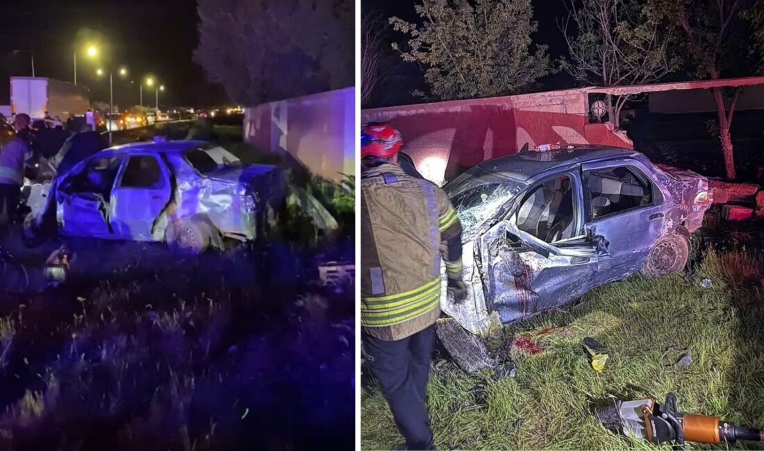 Muş-Bitlis kara yolunda kontrolden çıkarak takla atan ve yol kenarındaki