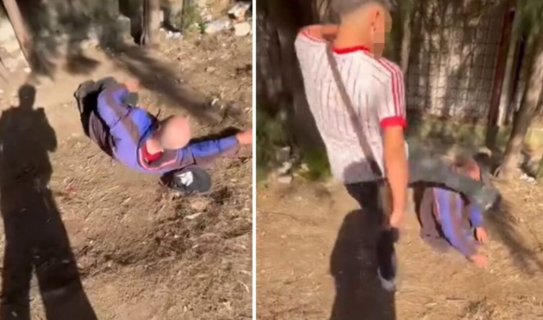 İzmir’in Buca ilçesinde sokak ortasında uyuyan kimsesiz bir yaşlı adama