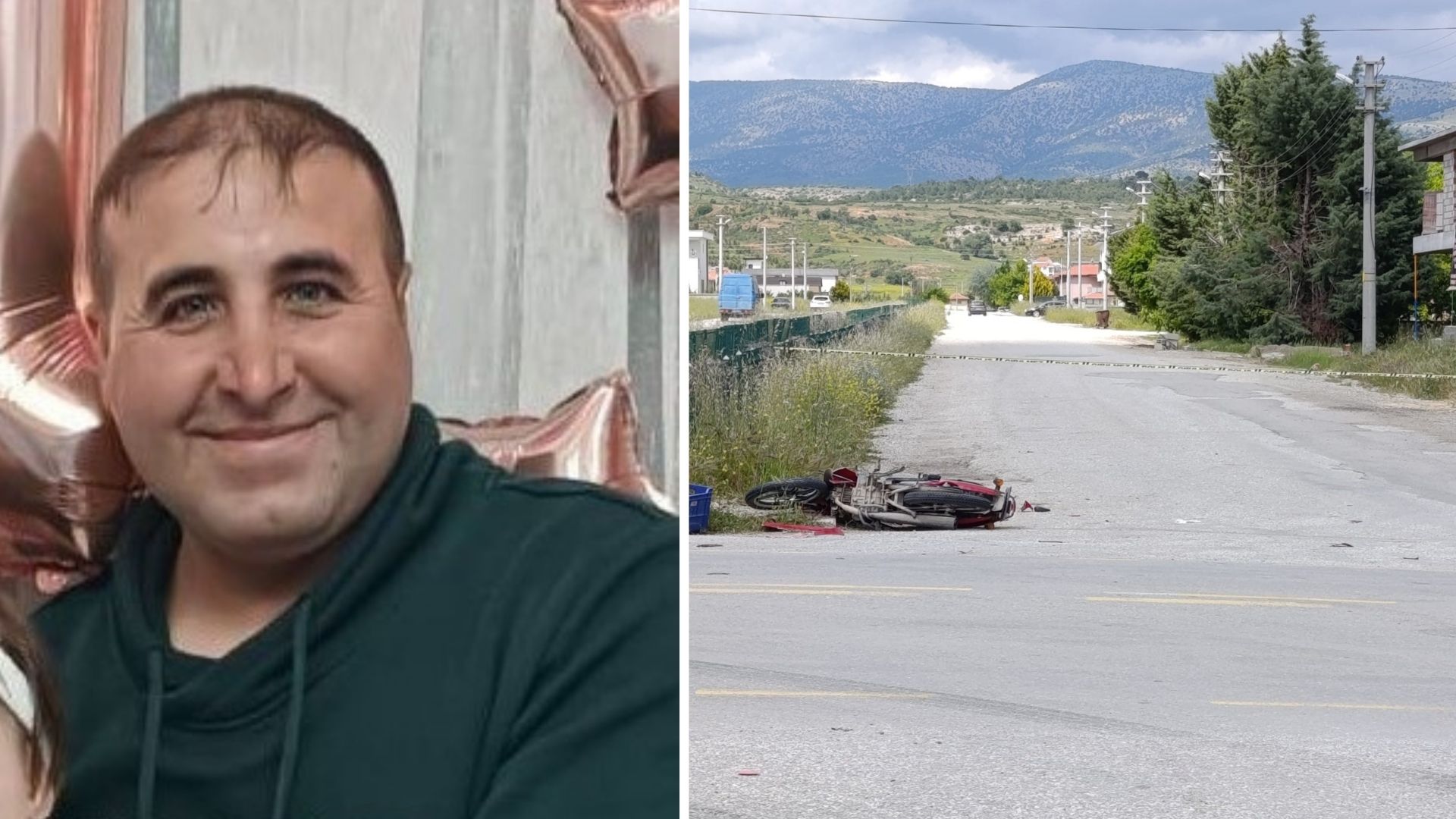 Denizli’nin Çivril ilçesinde, hafif ticari araç ile motosikletin çarpışması sonucu