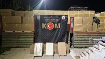 Afyonkarahisar İl Emniyet Müdürlüğü ekiplerinin kaçakçılık faaliyetlerinin önlenmesine yönelik yürüttüğü