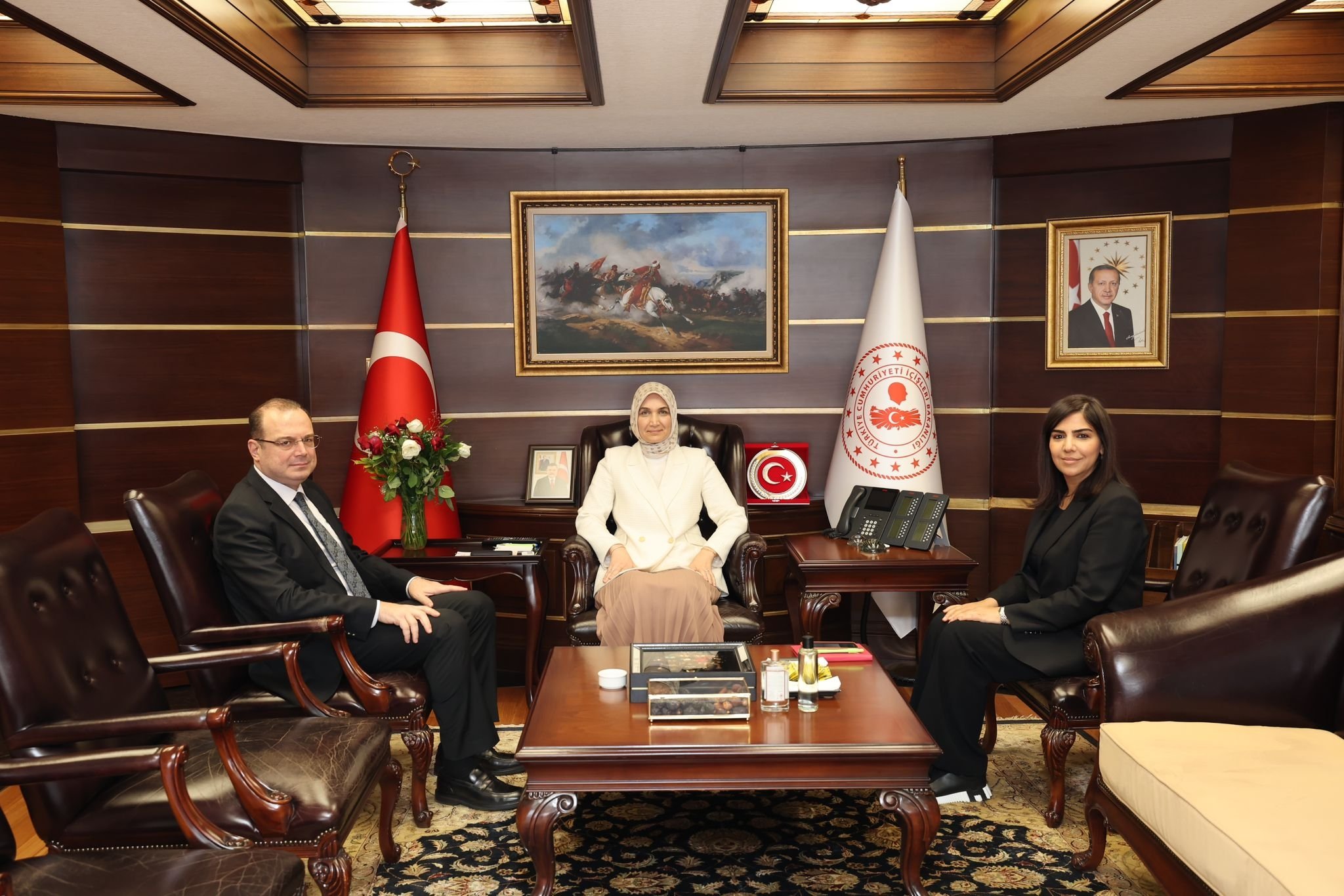 İçişleri Bakan Yardımcısı Doç. Dr. Kübra Güran Yiğitbaşı, Ankara'daki bakanlık