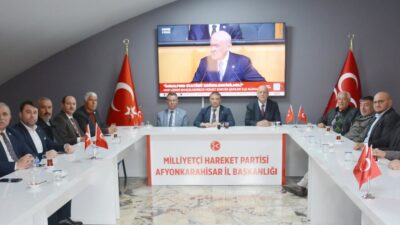 MHP Afyonkarahisar İl Başkanı Ahmet Kahveci başkanlığında gerçekleştirilen toplantıda, Milliyetçi