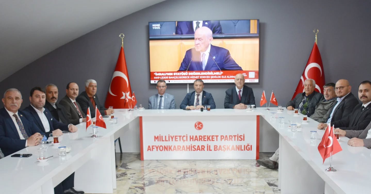 MHP Afyonkarahisar İl Başkanı Ahmet Kahveci başkanlığında gerçekleştirilen toplantıda, Milliyetçi