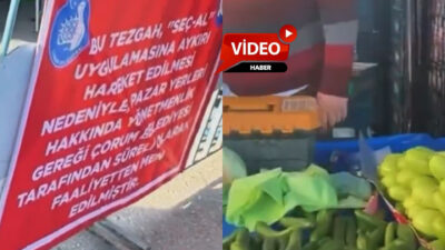 Çorum’da bir pazarcının vatandaşa ürün seçme konusunda farklı fiyat uyguladığına