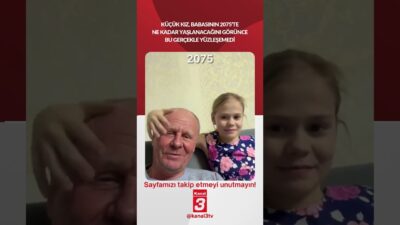 Küçük kız, babasının 2075’te ne kadar yaşlanacağını görünce bu gerçekle