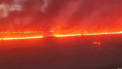 ABD'nin Florida eyaletinde hızla yayılan orman yangınlarını söndürme ve yangınları