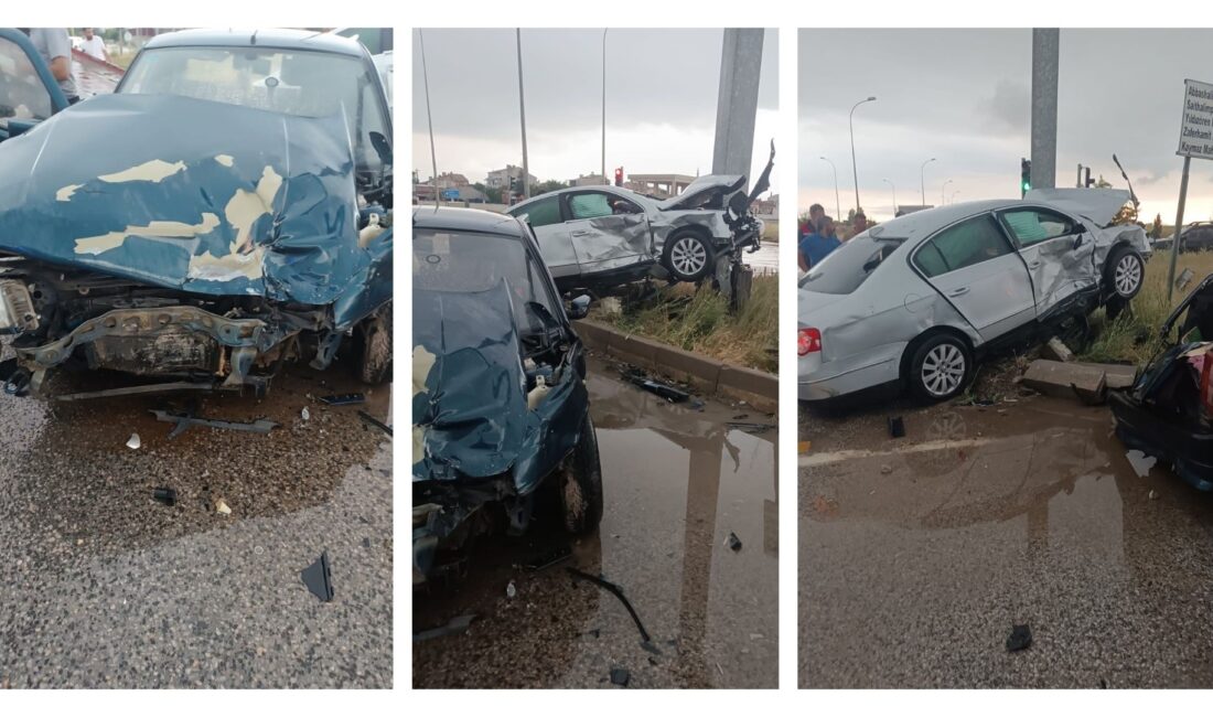 Eskişehir-Afyonkarahisar yolunda iki aracın çarpıştığı trafik kazasında 2'si ağır 4