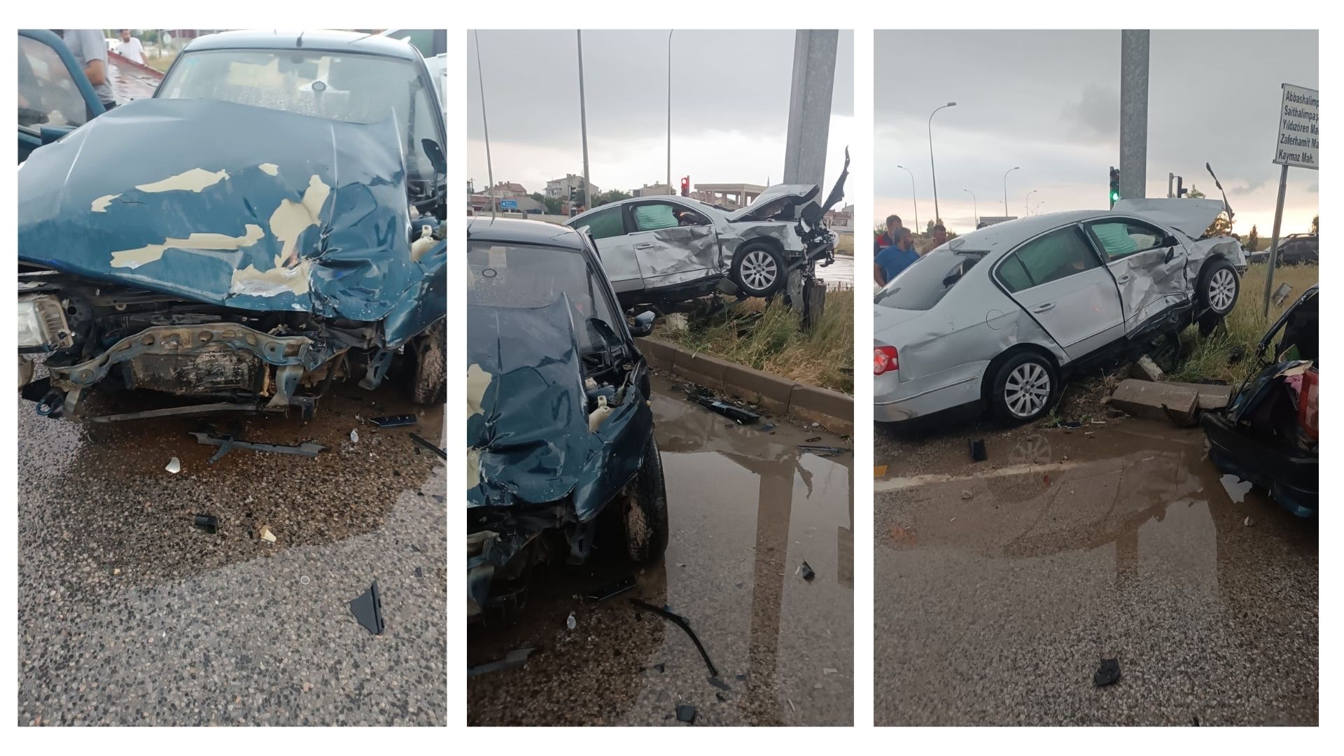 Eskişehir-Afyonkarahisar yolunda iki aracın çarpıştığı trafik kazasında 2'si ağır 4