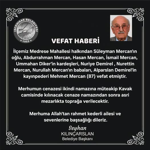İscehisar'da acı haber! 1 İscehisar'da acı haber!