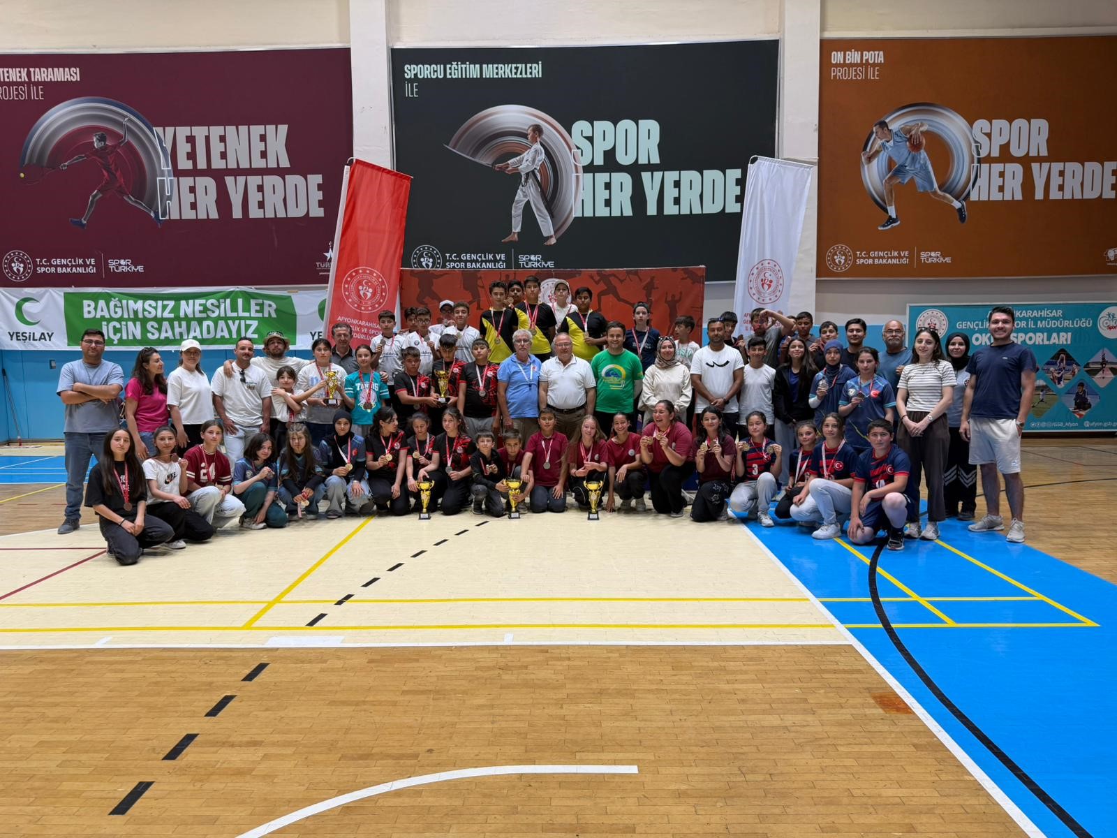 Afyonkarahisar genelinde genç sporcuların yeteneklerini sergilediği ve büyük bir heyecana
