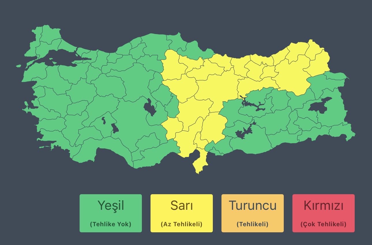 Meteoroloji Genel Müdürlüğü’nün yaptığı son değerlendirmelere göre yurdun birçok bölgesinde