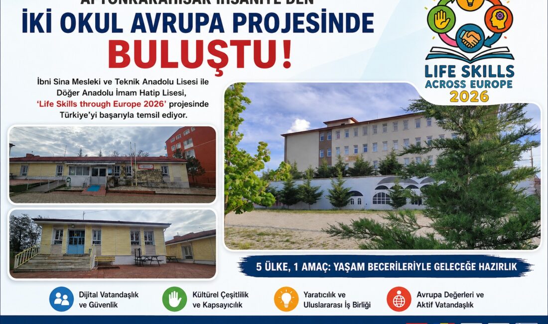 Afyonkarahisar'ın İhsaniye ilçesinden iki okul, uluslararası eTwinning projesi "LIFE SKILLS