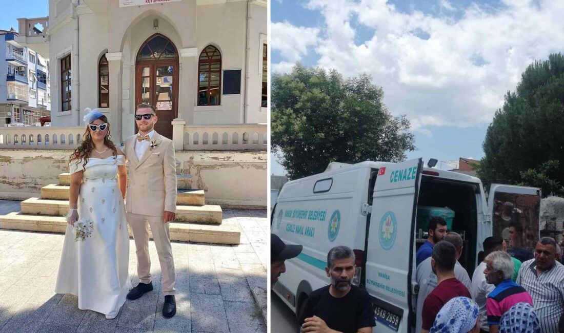 Manisa’nın Alaşehir ilçesinde dünyaevine girdikten hemen sonra balayı tatili için