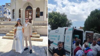 Manisa’nın Alaşehir ilçesinde dünyaevine girdikten hemen sonra balayı tatili için
